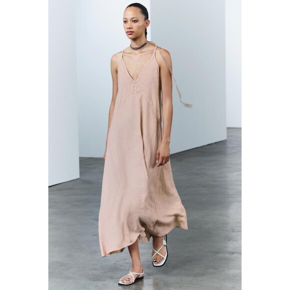 Zara Linen Maxi Dress - Picture 1 of 11